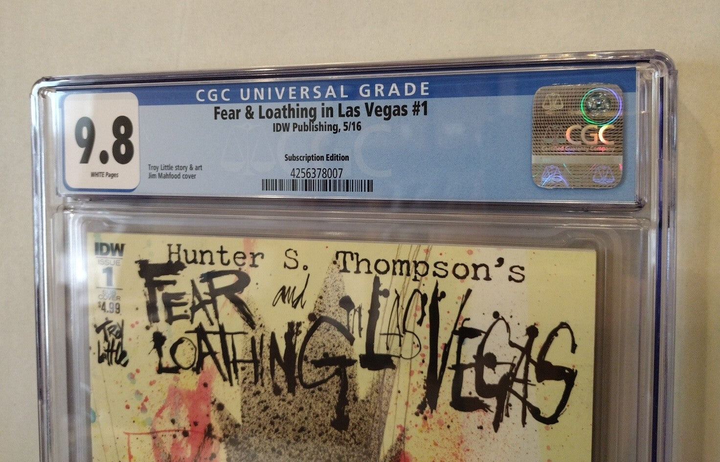 FEAR AND LOATHING IN LAS VEGAS #1 (2016) IDW Jim Mahfood Variant Comic CGC 9.8