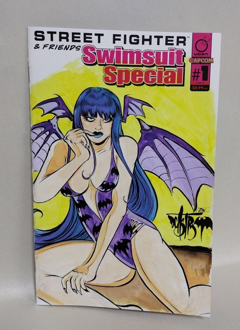 Street Fighter & Friends Swimsuit Special #1 Blank Variant Comic W Original Art