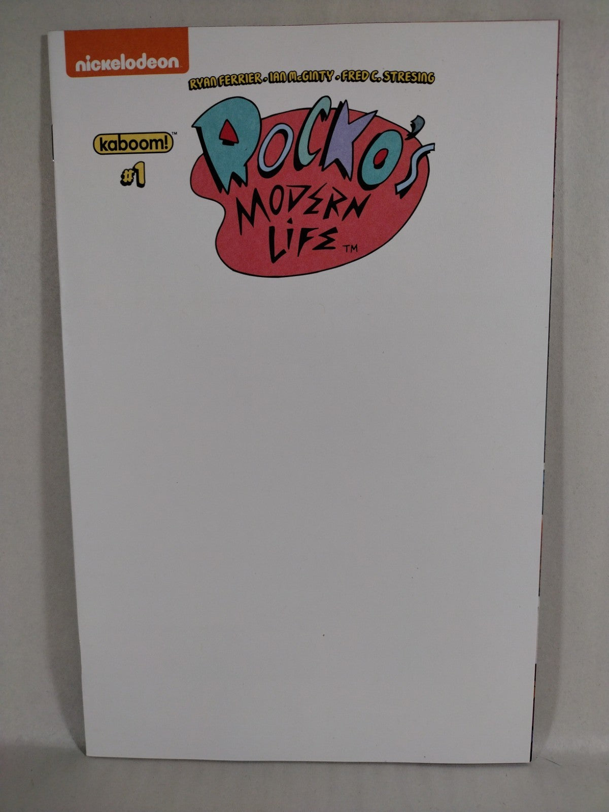 Rocko's Modern Life #1 (2017) Boom Studios Blank Sketch Variant Cover Comic NM