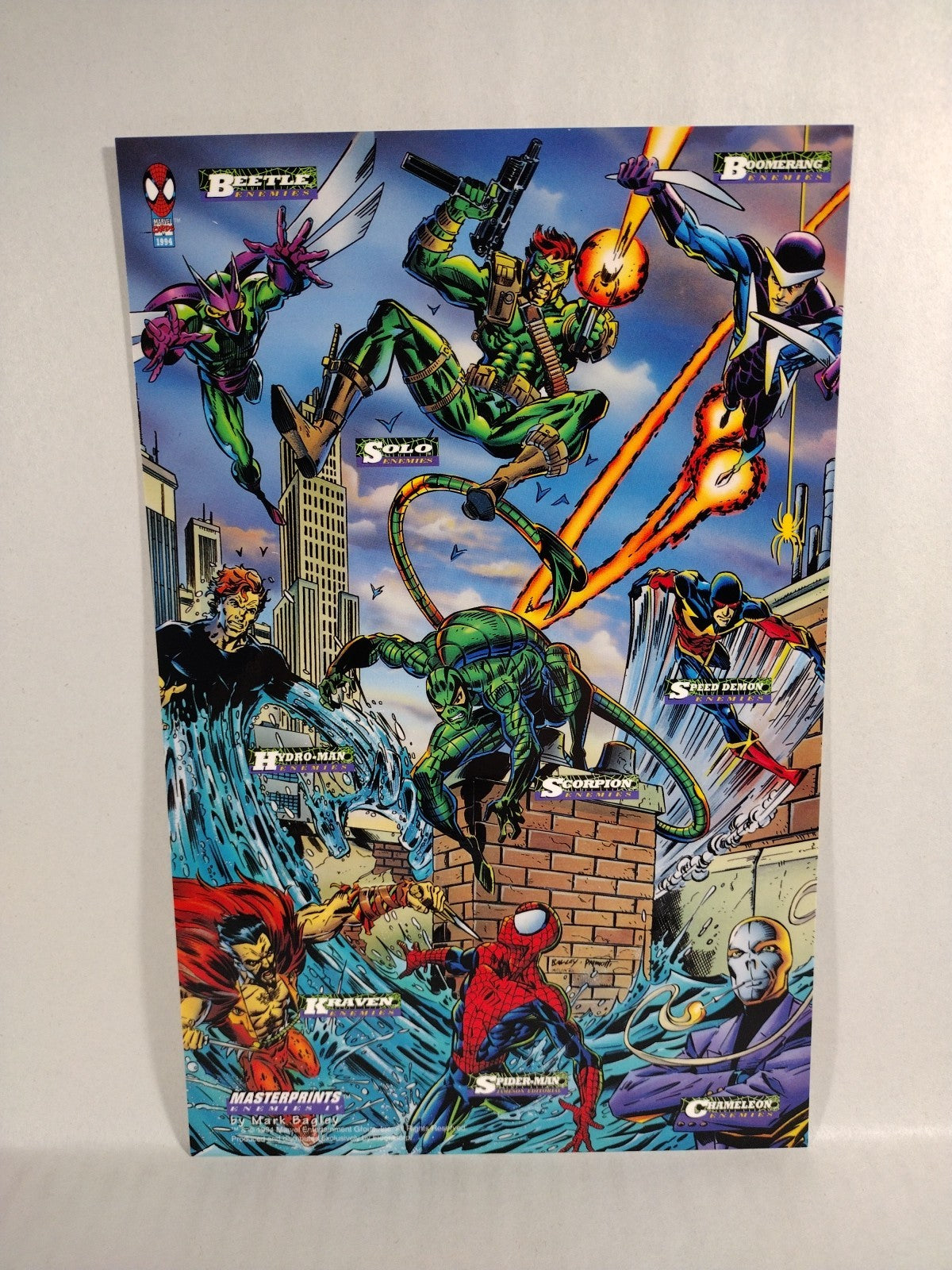 Marvel Master Prints (1994) Complete Fleer Uncut 9 Card Set Mark Bagley