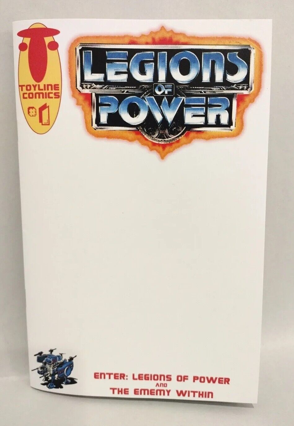 Legions Of Power #1 Action Figure Reprint Comic Blank Sketch Variant Cover NM