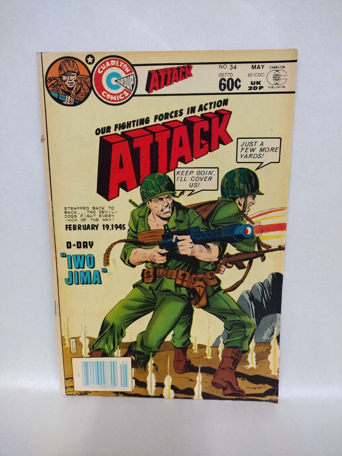 Attack (1979) Charlton Military War Comic Lot #18 23 25 27 34 41 Reader Copies