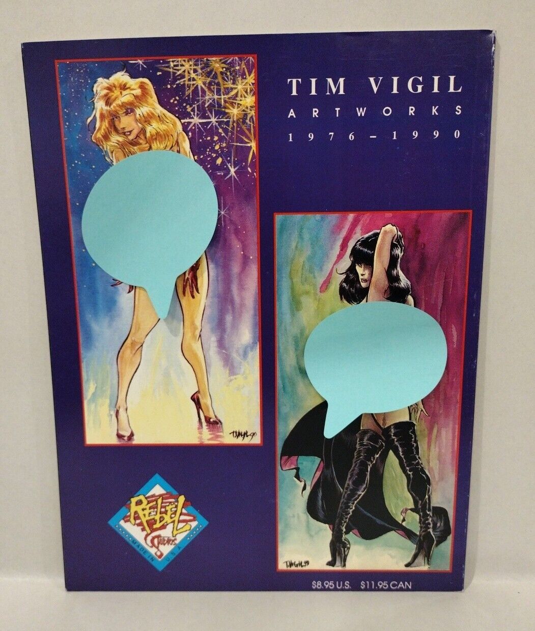 TIM VIGIL ARTWORKS 1976-1990 (1991) Rebel Studios Comic Art Book Faust+ Signed