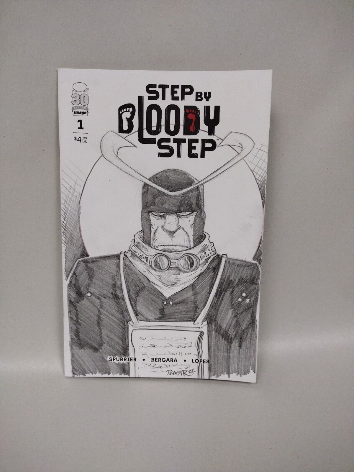 Step by Bloody Step #1 Blank Cover Variant w Original Art Dcastr 