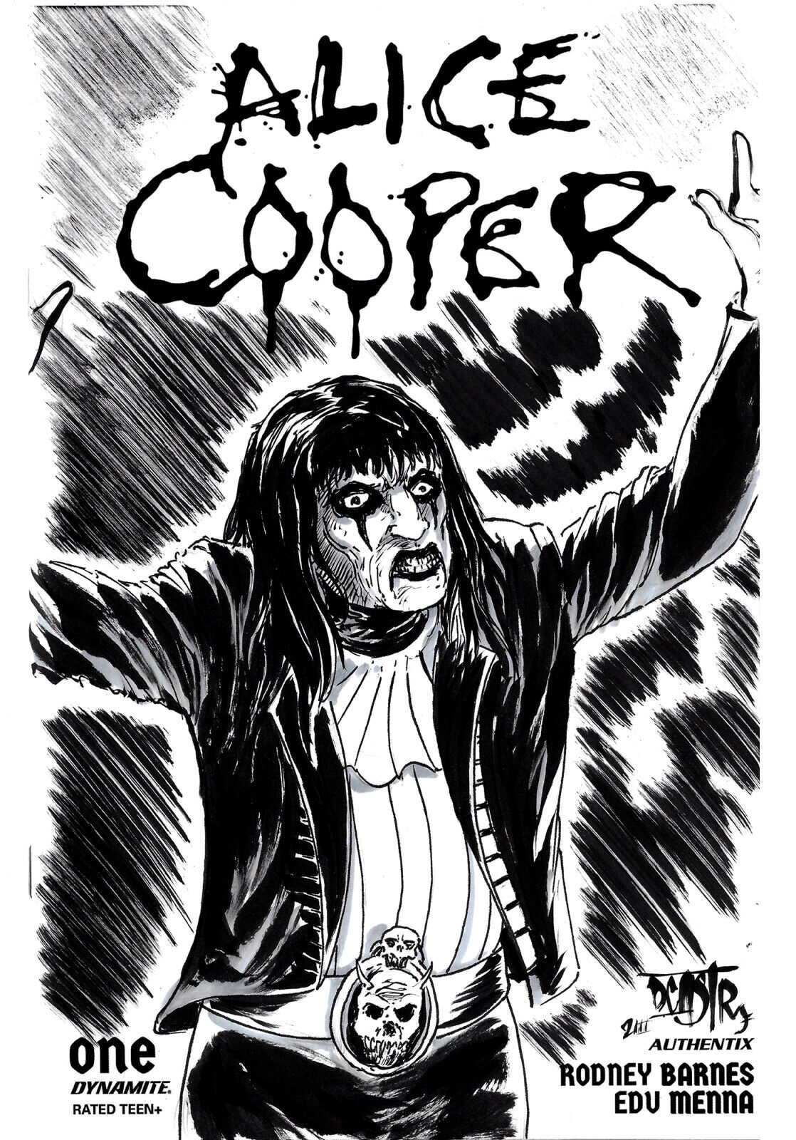 Alice Cooper #1 Blank Sketch Variant Cover Comic W Original Dave Castr Art