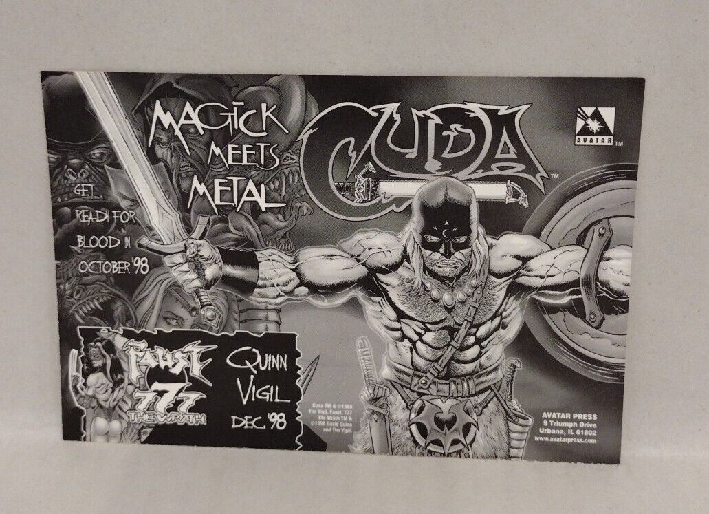 Cuda Age Of Metal & Magick (1999) Tim Vigil Avatar Press 5 Plate Portfolio Set