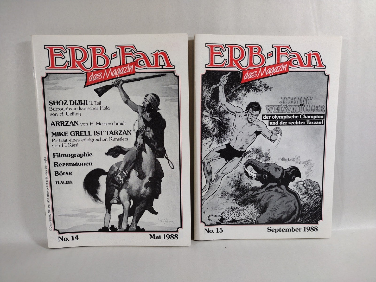 ERB Fan Das Magzin (1988) German Text  Fanzine Lot Set #14 15 Mike Grell Tarzan