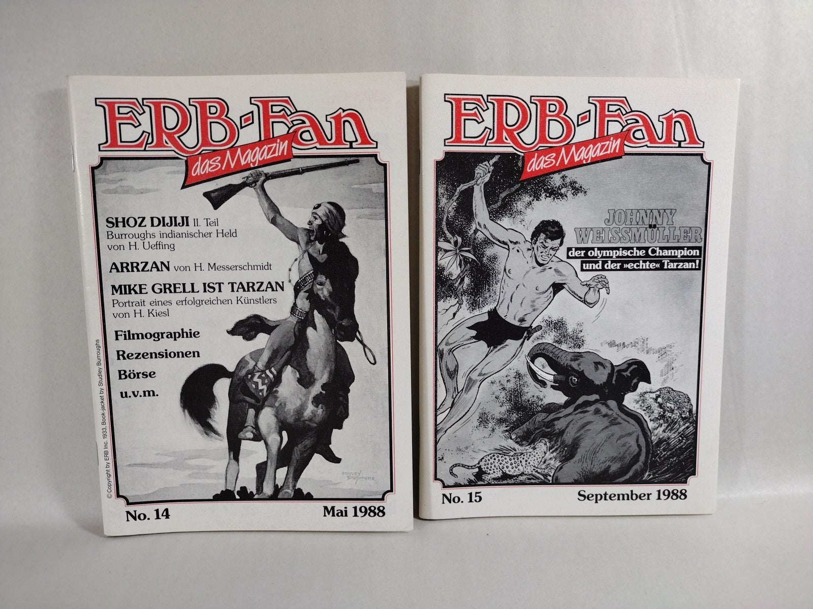 ERB Fan Das Magzin (1988) German Text  Fanzine Lot Set #14 15 Mike Grell Tarzan