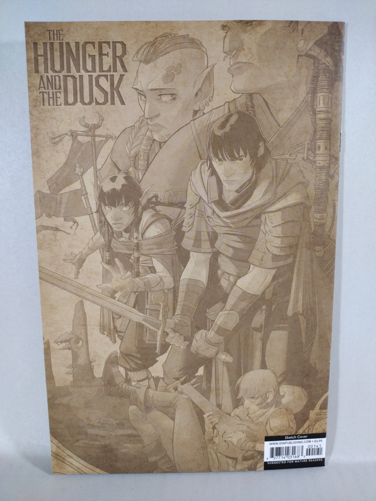 Hunger And The Dusk #1 (2023) IDW Blank Sketch Cover Variant Comic NM