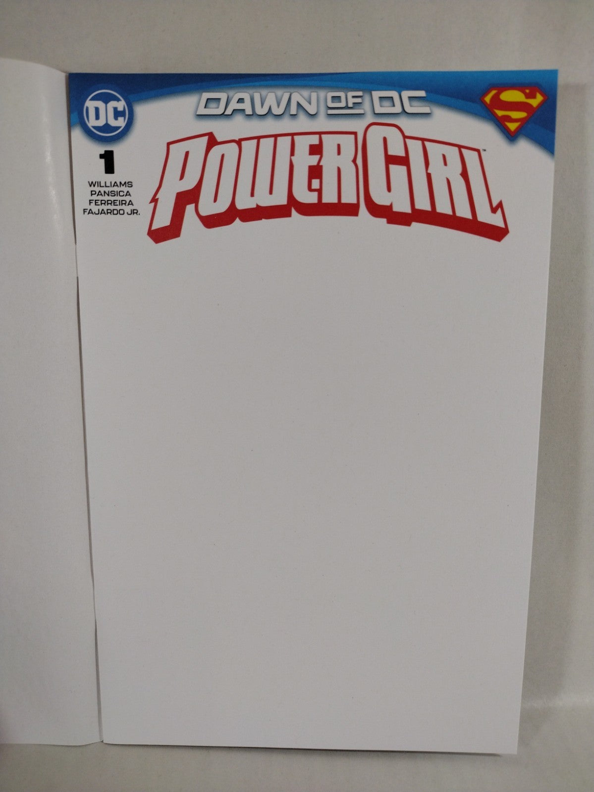 Power Girl #1 (2023) Dawn Of DC Comic Blank Sketch Cover Variant NM