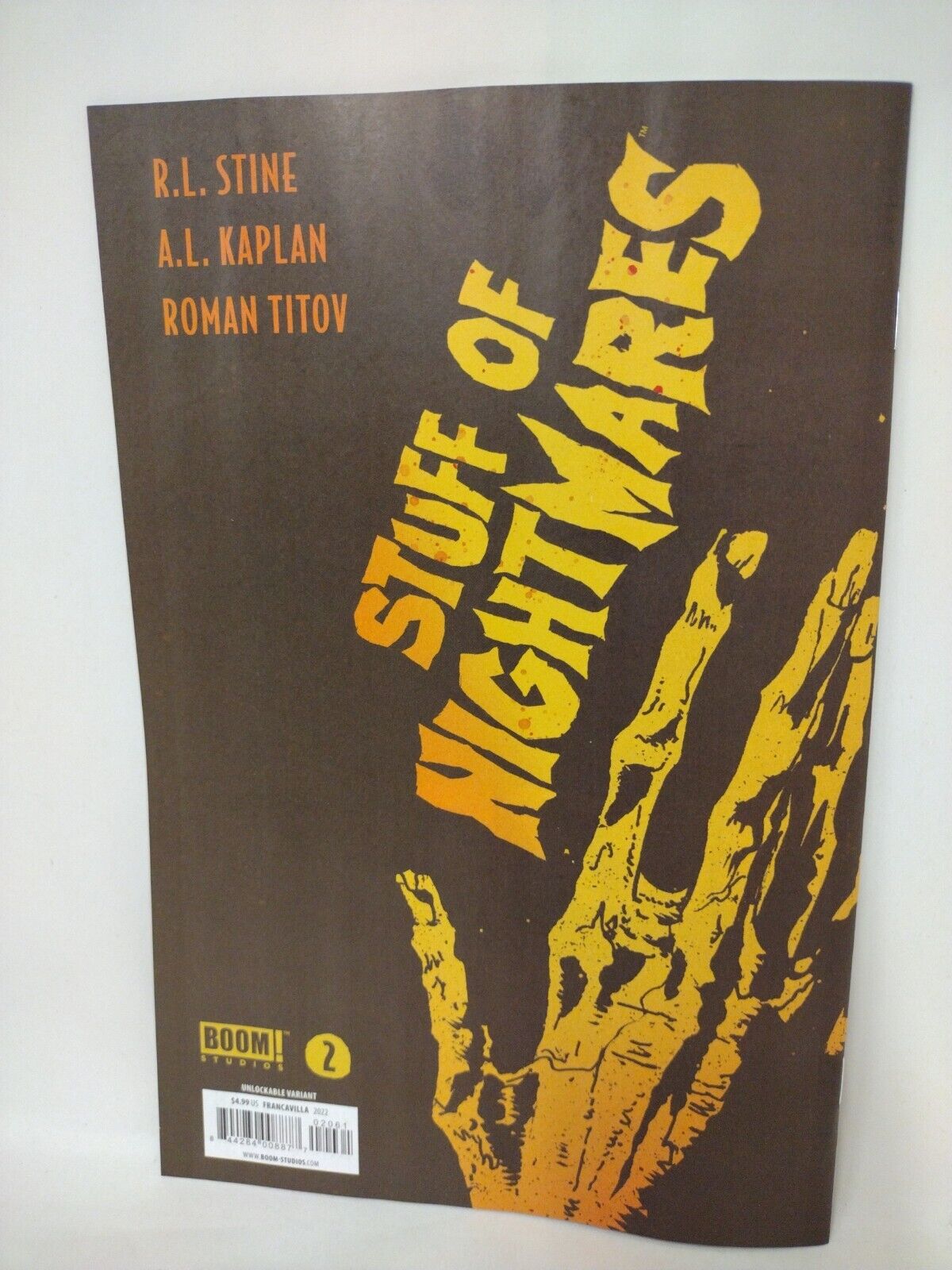 Stuff Of Nightmares #2 (2022) Boom Comic Unlockable Francavilla BW Variant NM