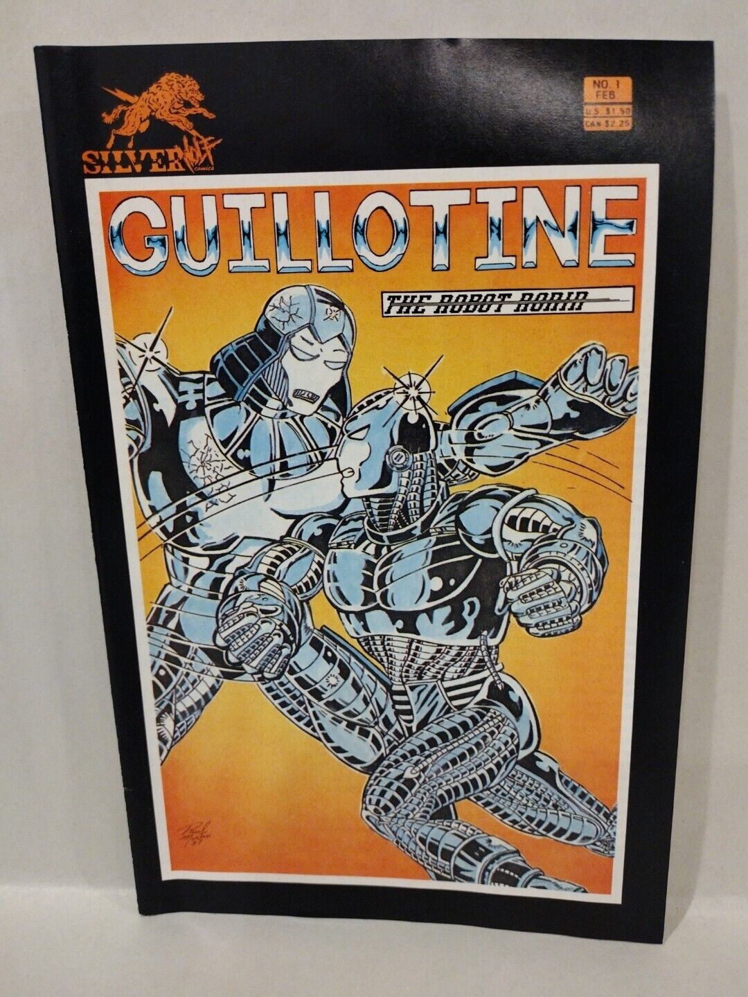 Guillotine #1 (1987) Silverwolf Comic 1st Appearance Robot Ronin Paul B Martin