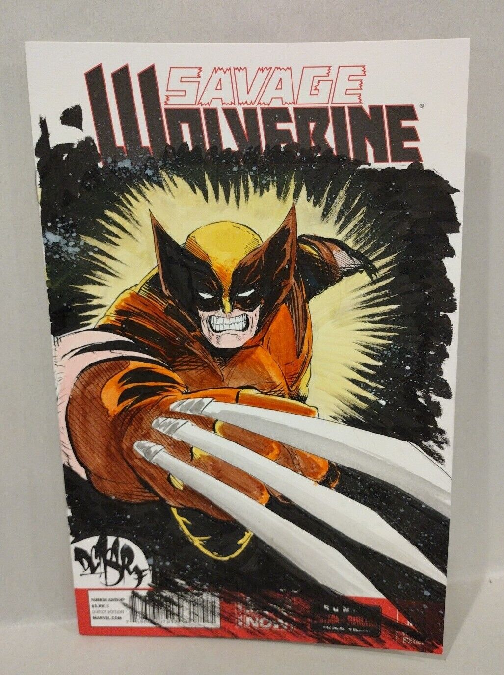 Savage Wolverine 14 (2014) Marvel Blank Variant Comic w Original Dave Castr Art