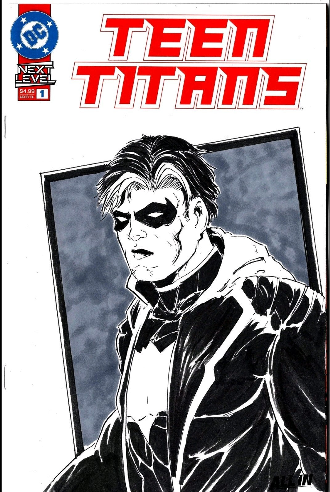 Teen Titans #1 (2026) DC Comic Sketch Cover W Original Dave Castr Red Hood Art