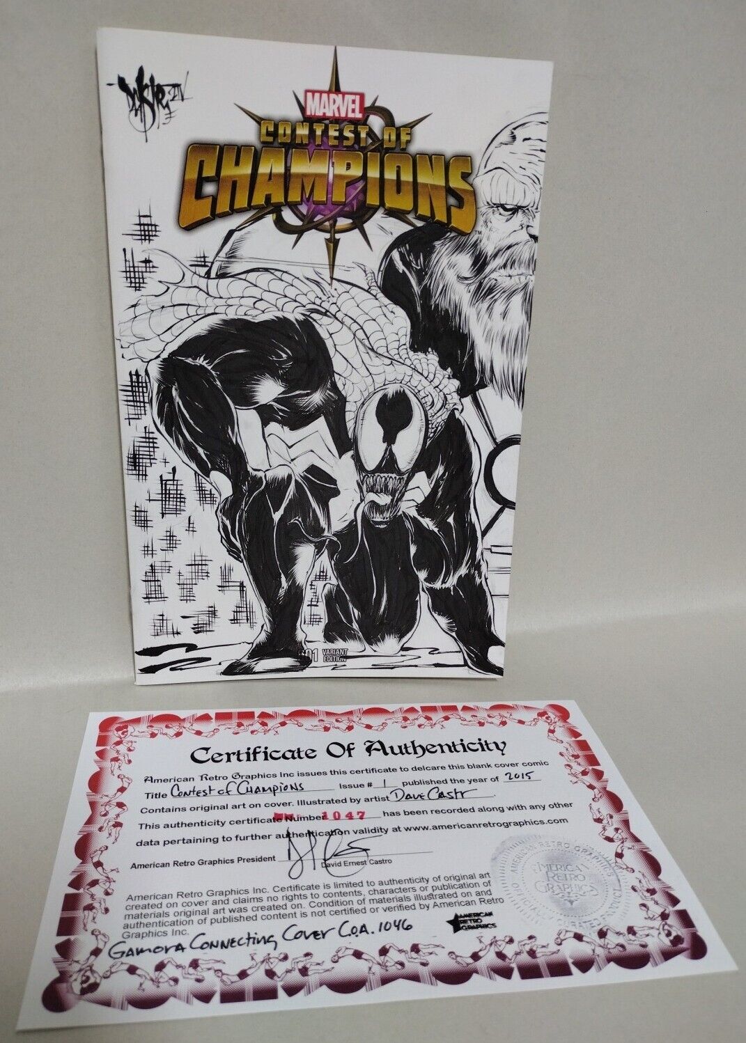 Contest Of Champions #1 (2015) Marvel Sketch Variant Comic W Original VENOM Art