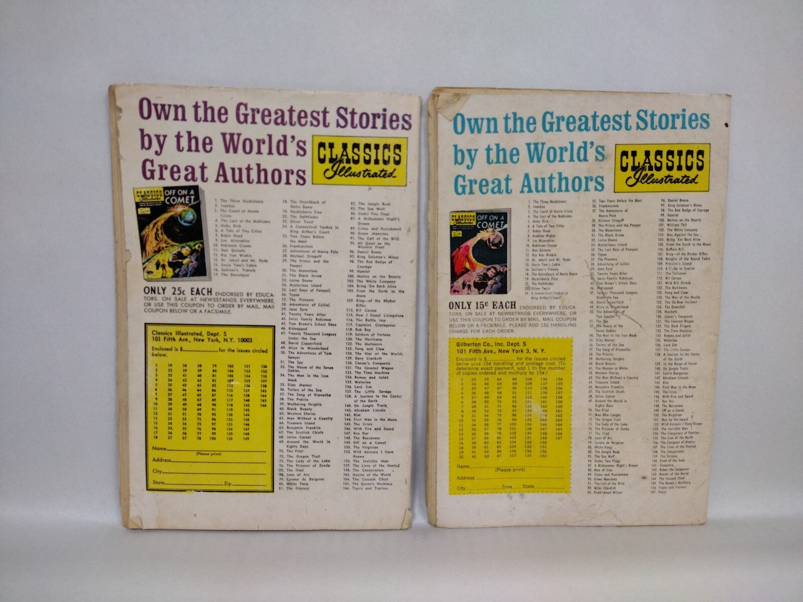Lot Of 12 (1962-1964) Classics Illustrated Reader Comics Frankenstein 20k League