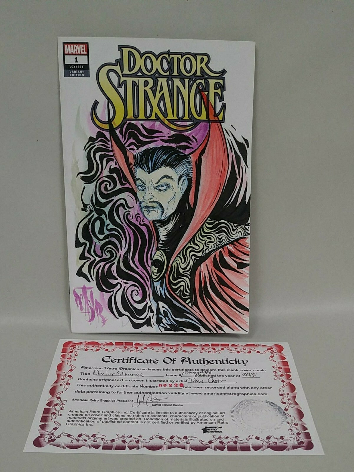 Doctor Strange (2018) #1 Sketch Cover Variant Comic W Original Dave Castr Art