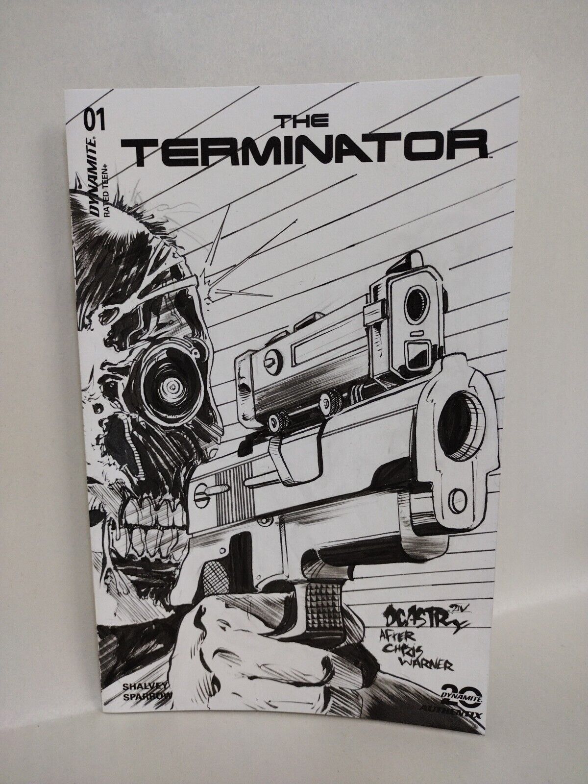 Terminator #1 (2024) Dynamite Comic Sketch Variant Cover W Original DCastr Art