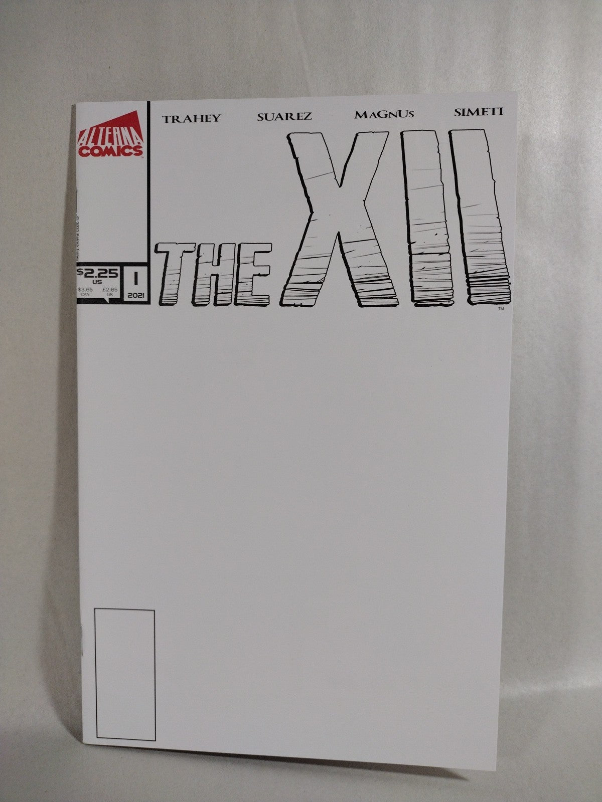The XII #1 Alterna Comic Blank Sketch Variant Cover Trahey New NM