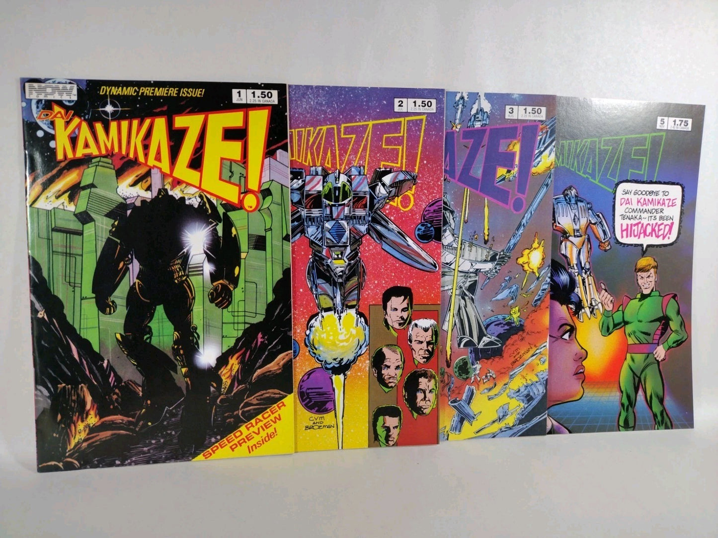 Dai Kamikaze (1987) NOW Comic Lot Set #1 First Print Speed Racer 2 3 5
