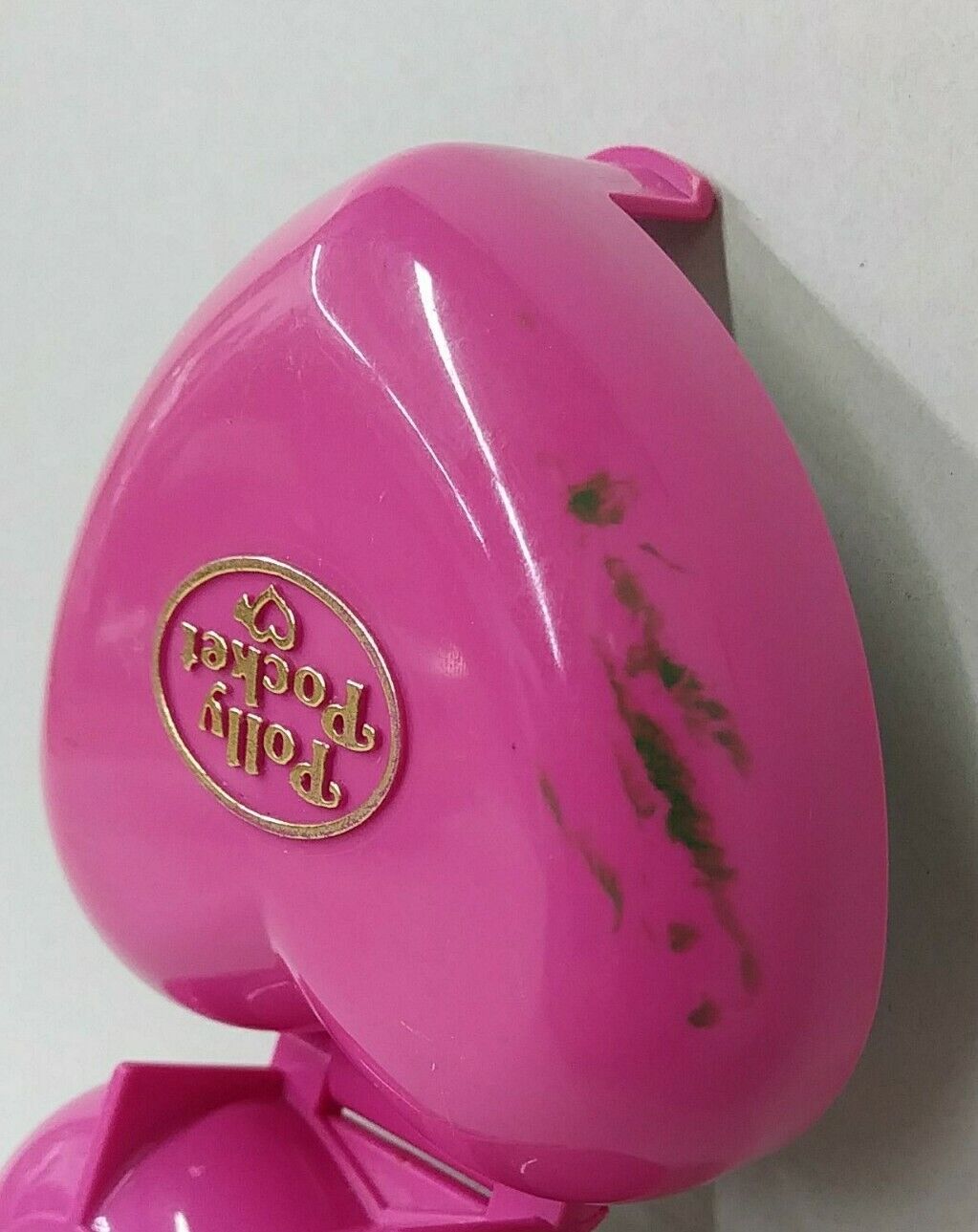  Polly Pocket (1993) PRECIOUS PUPPIES Pet Dog -Bluebird - Pink Heart Compact