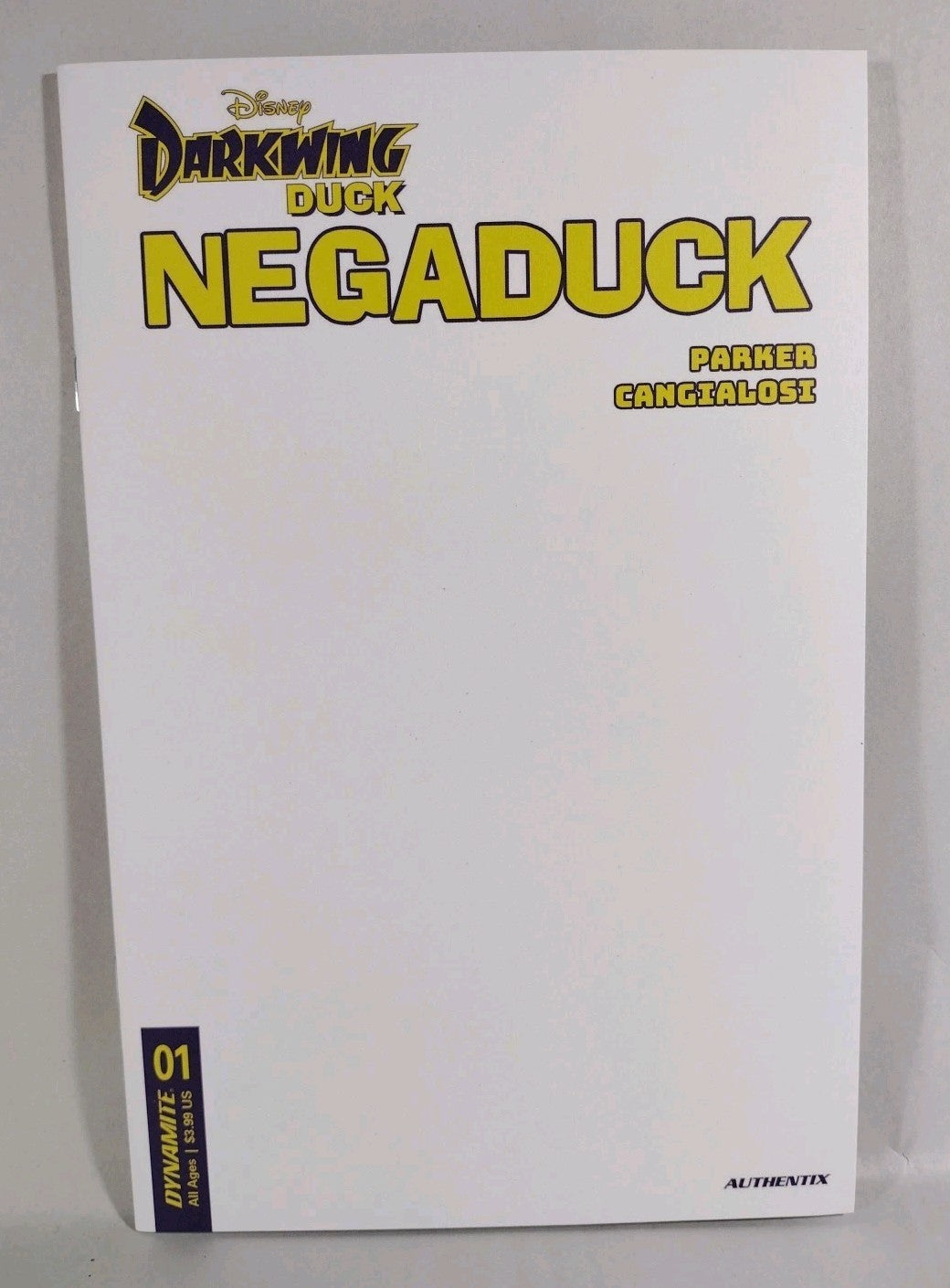 Darkwing Duck Negaduck #1 (2023) Dynamite Blank Sketch Cover Variant Comic New