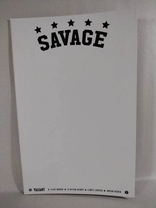 Savage #1 (2016) Valiant Blank Sketch Comic Cover New NM