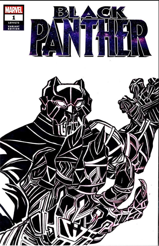 Black Panther #1 (2018) Marvel Comic Var Sketch Cover W Original JAG Art ARG COA