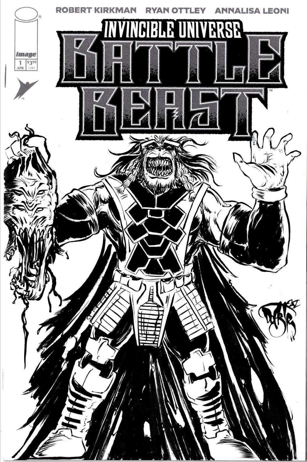 Battle Beast #1 (2025) Image Comic Sketch Variant Cover W Original DCastr Art