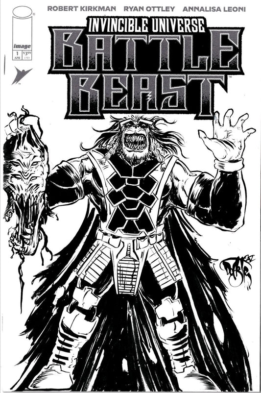 Battle Beast #1 (2025) Image Comic Sketch Variant Cover W Original DCastr Art