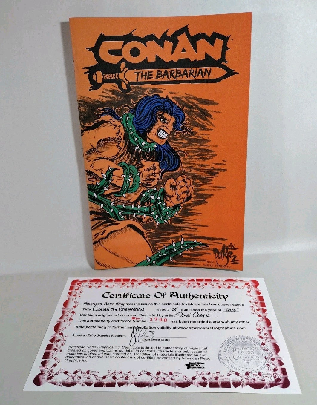 Conan #25 (2025) Titan Comic Sketch Cover Variant W Original Dave Castr Art