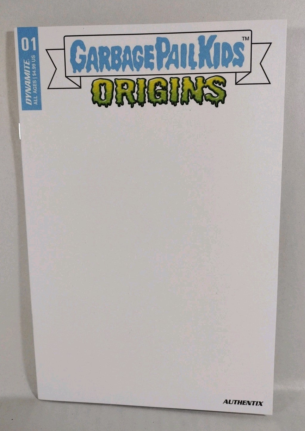 Garbage Pail Kids Origins #1 (2022) Dynamite Blank Sketch Cover Variant Comic NM