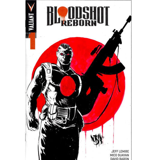 Bloodshot Reborn #1 (2015) Blank Cover Comic w Original Bloodshot Art  Dcastr 