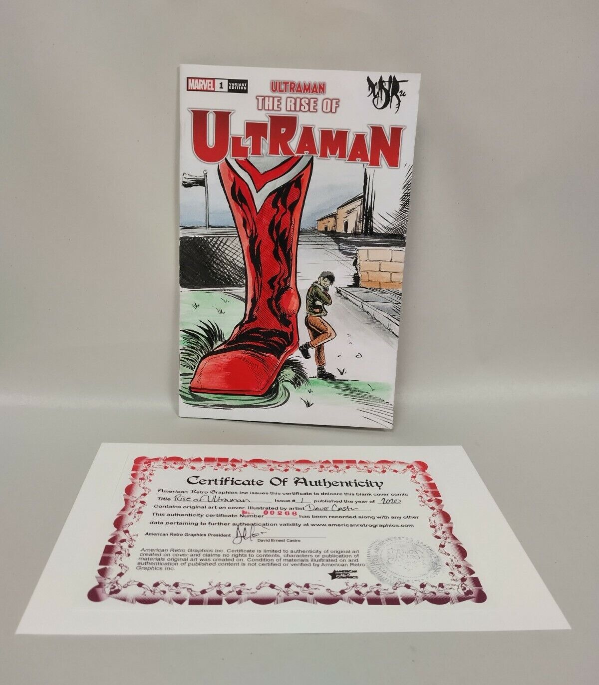 Rise of Ultraman #1 (2020) Blank Cover Variant Comic W Original Art ARG COA #266