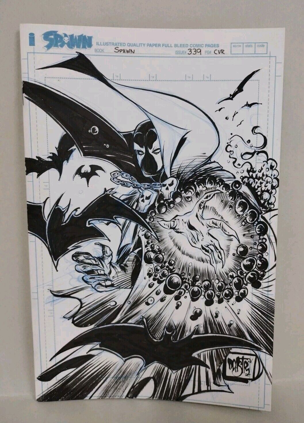 Spawn 339 (2023) Image Comic Blank Cover Variant w Original Dave Castr Art