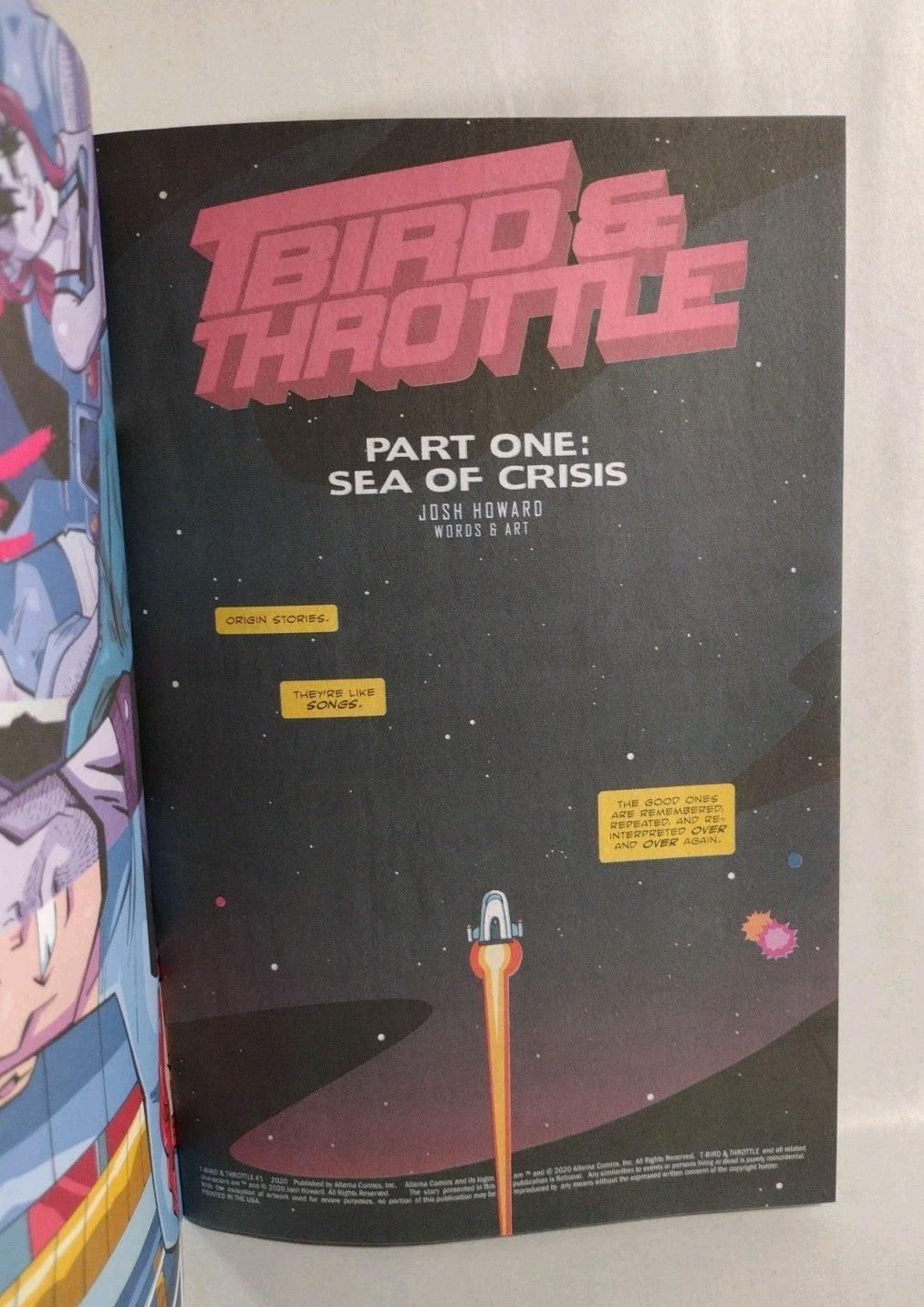 TBird And Throttle 1 Alterna Comic Blank Sketch Variant Cover Josh Howard New NM