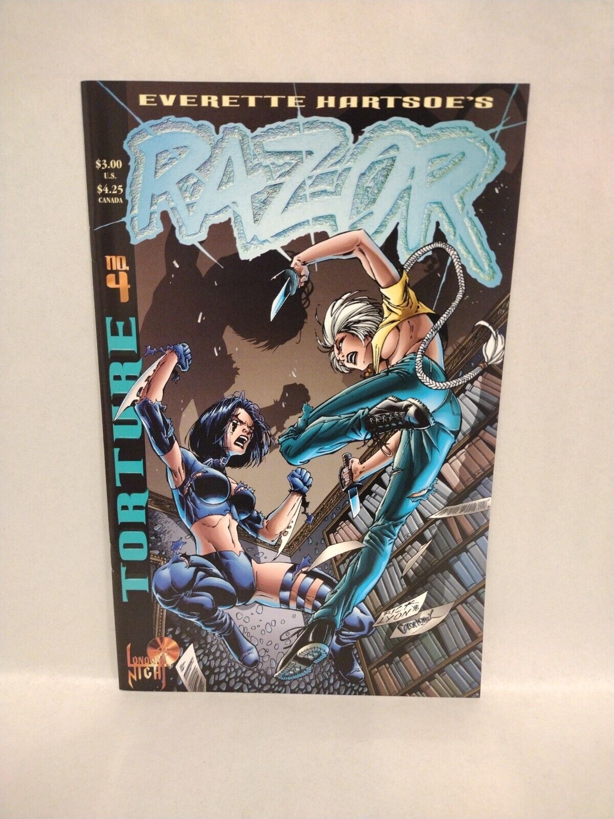 Razor Torture (1996) London Night Studios #1 2 3 4 5 6 + Kightshift #1 Comic Set