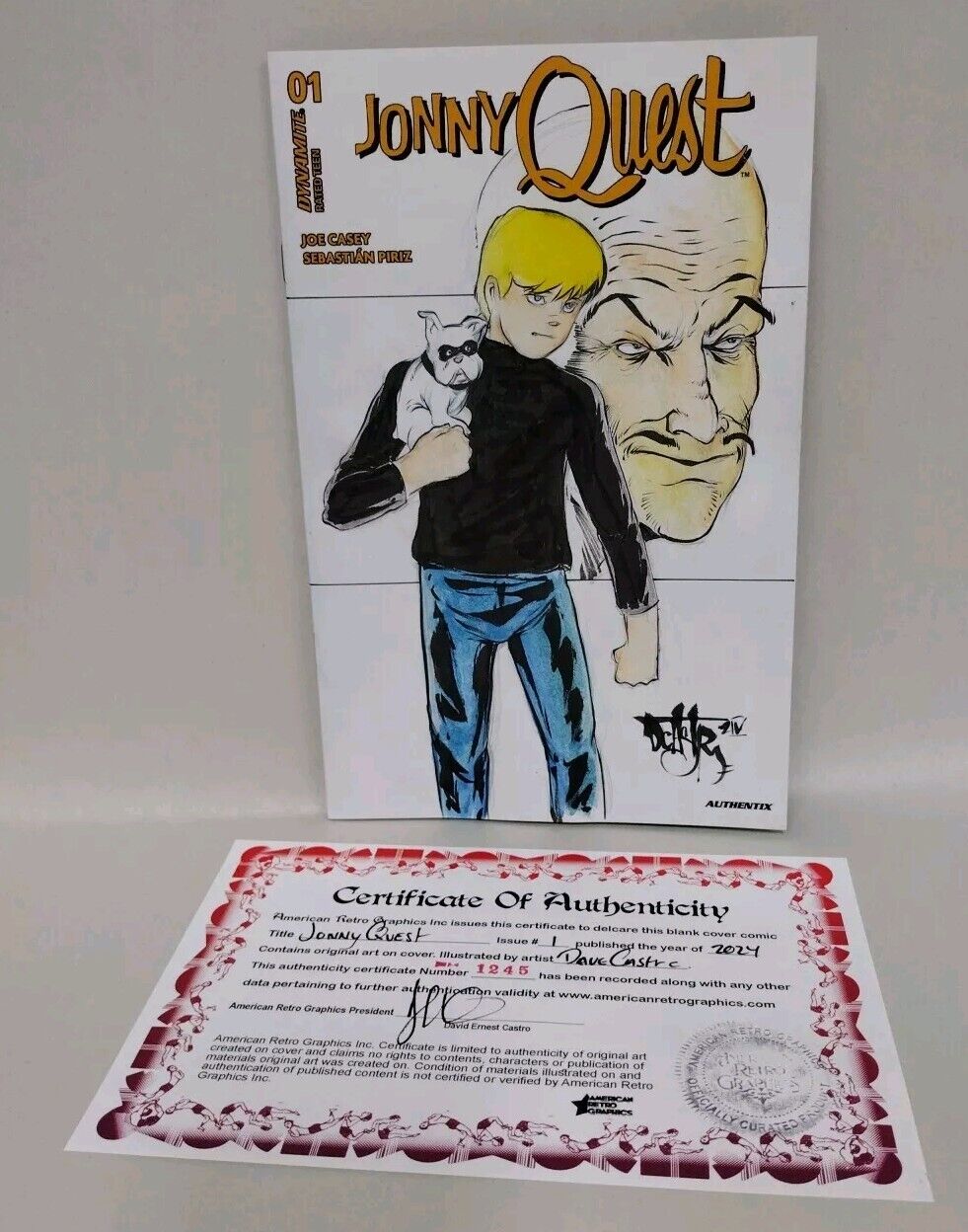 Jonny Quest #1 (2024) Dynamite Comic Sketch Cover Variant W Original DCastr Art