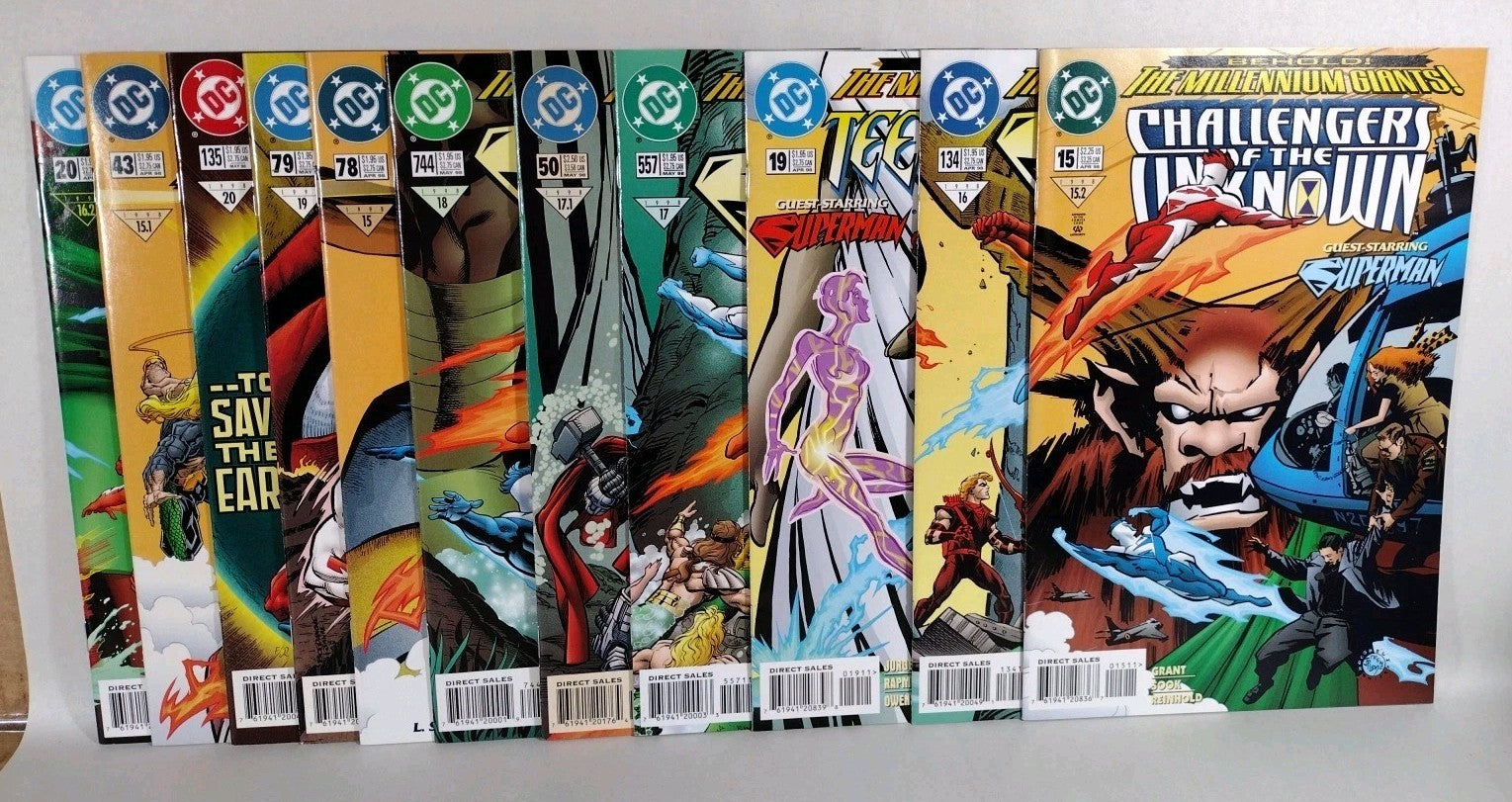 Superman: Behold! The Millennium Giants! #1-8 Complete Story + Tie-Ins Red Blue