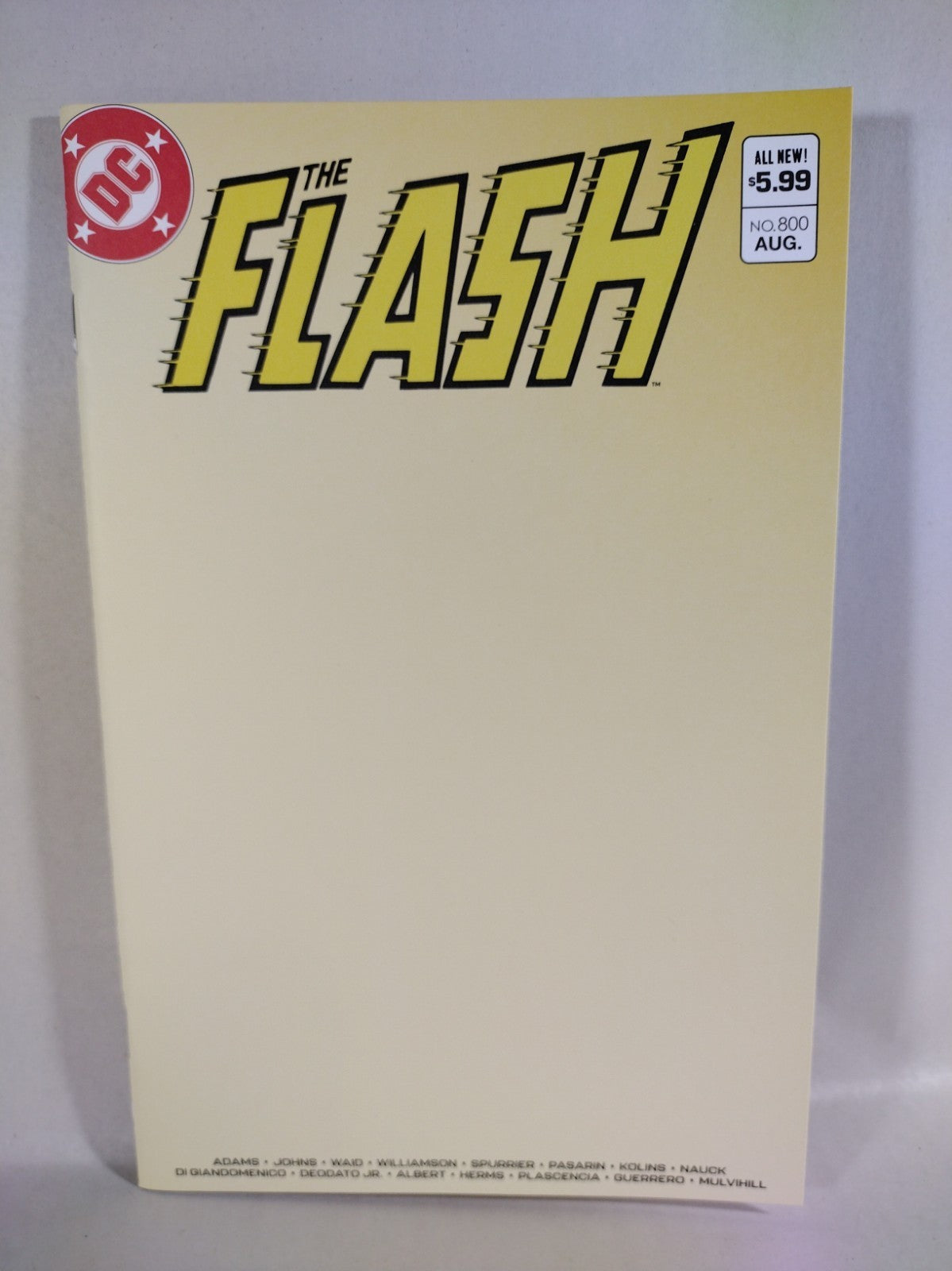Flash #800 (2023) DC Blank Sketch Variant Cover Comic New NM