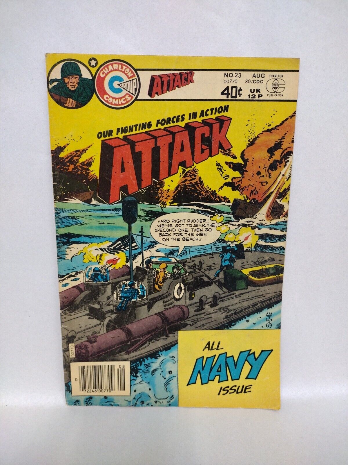 Attack (1979) Charlton Military War Comic Lot #18 23 25 27 34 41 Reader Copies