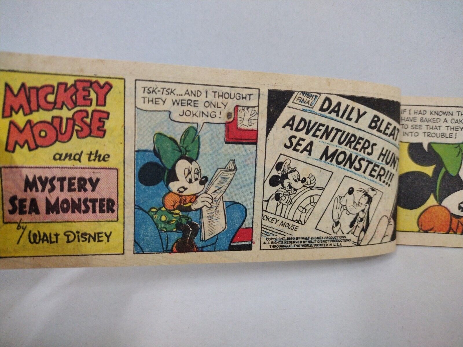 Mickey and the Mystery Sea Monster #B-4 (1950) Disney General Mills Mini Comic