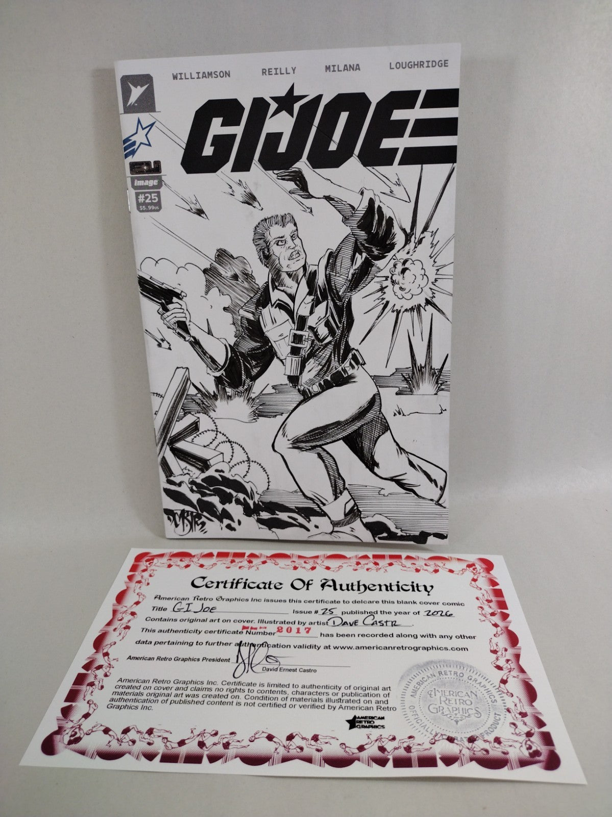 GI Joe #25 Image (2026) Sketch Cover Variant Comic W Original DCastr Duke Art