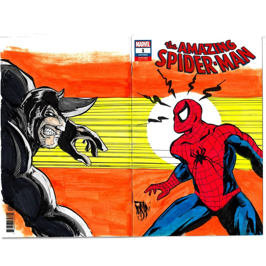 Amazing Spider-Man #1  Blank Sketch Variant Cover Comic W Original Dcastr Art