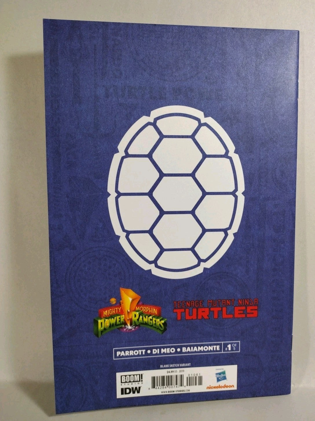 MMPR TMNT 1 (2019) IDW BOOM Sketch Cover Variant Comic W Original Dave Castr Art