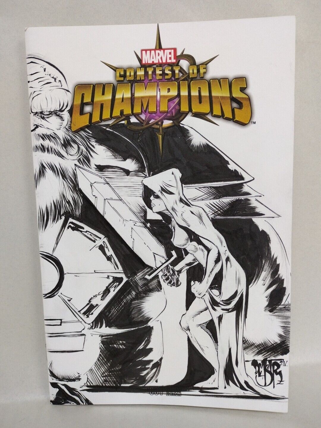 Contest Of Champions #1 (2015) Marvel Sketch Variant Comic W Original GAMORA Art