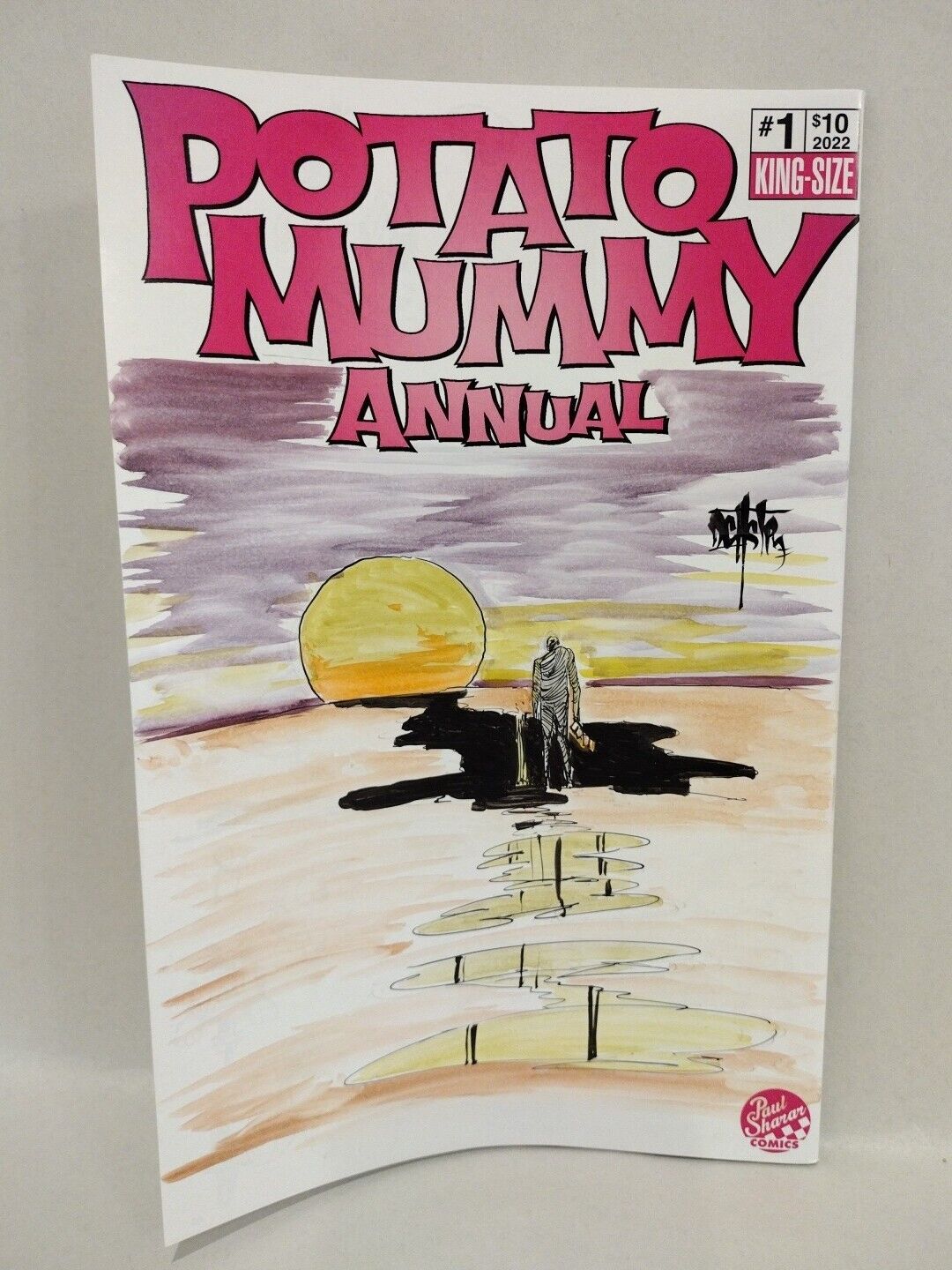 Potato Mummy Annual#1 (2022)Blank Cover Variant Comic W Original DCastr Art COA 