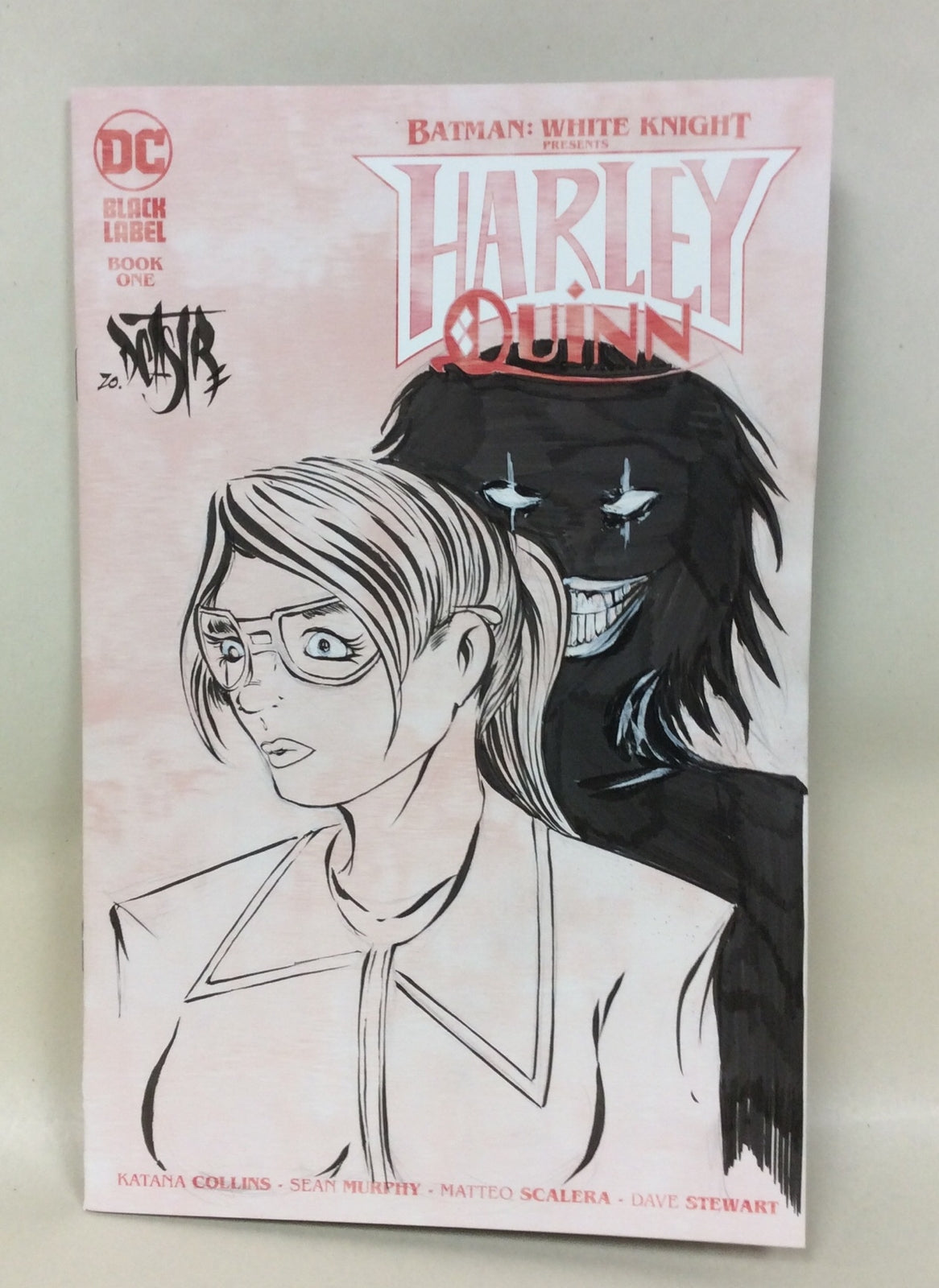 Batman White Knight Harley Quinn # 1 Sketch Cvr Var Comic W Original DCastr Art 