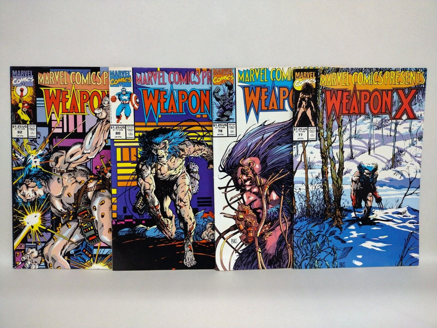 Marvel Comics Presents (1991) Weapon X Lot Set #77 78 80 82 F-VF