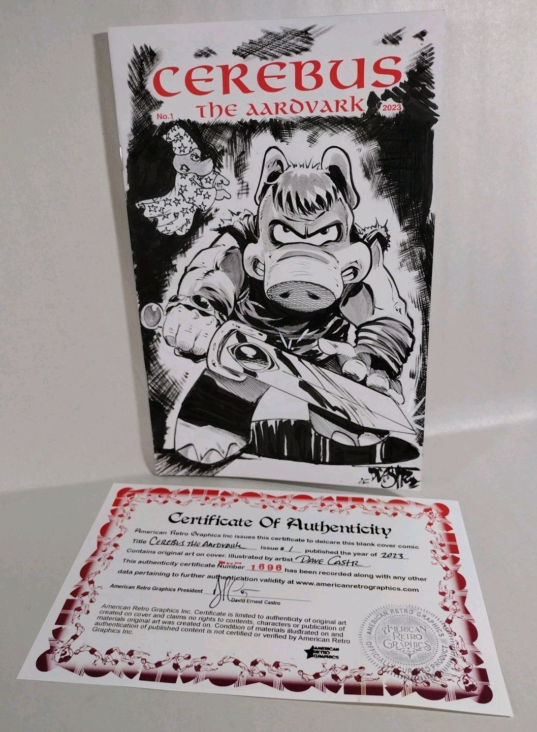 Cerebus The Aardvark #1 (2023) Waverly Sketch Cover W Original Dave Castr Art